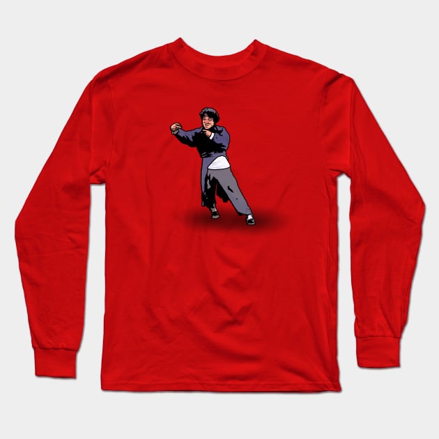 Drunken Master Long Sleeve T-Shirt by mikehalliday14